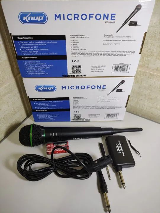 Microfone Sem Fio Knup KP-M5005 - Alta Qualidade - Foto 3