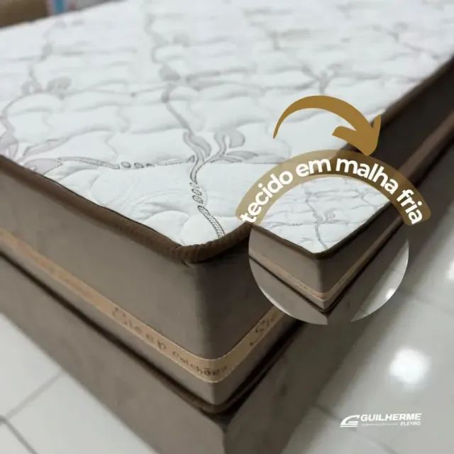 Cama Solteirão 110×200 molas ensacadas.  Produtos Novos - Foto 5
