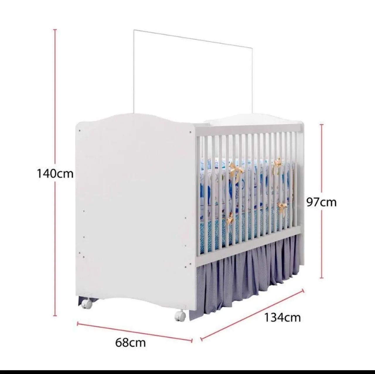 Berço de bebê branco em ótimo estado - Foto 6