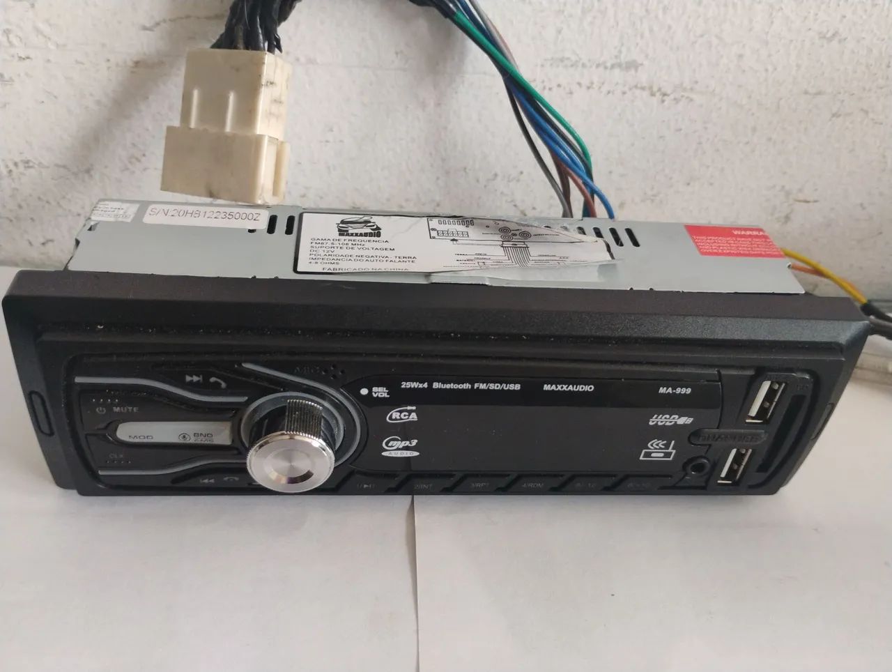 Som Automotivo Bluetooth USB SD MP3 MAXXAUDIO MA-999
