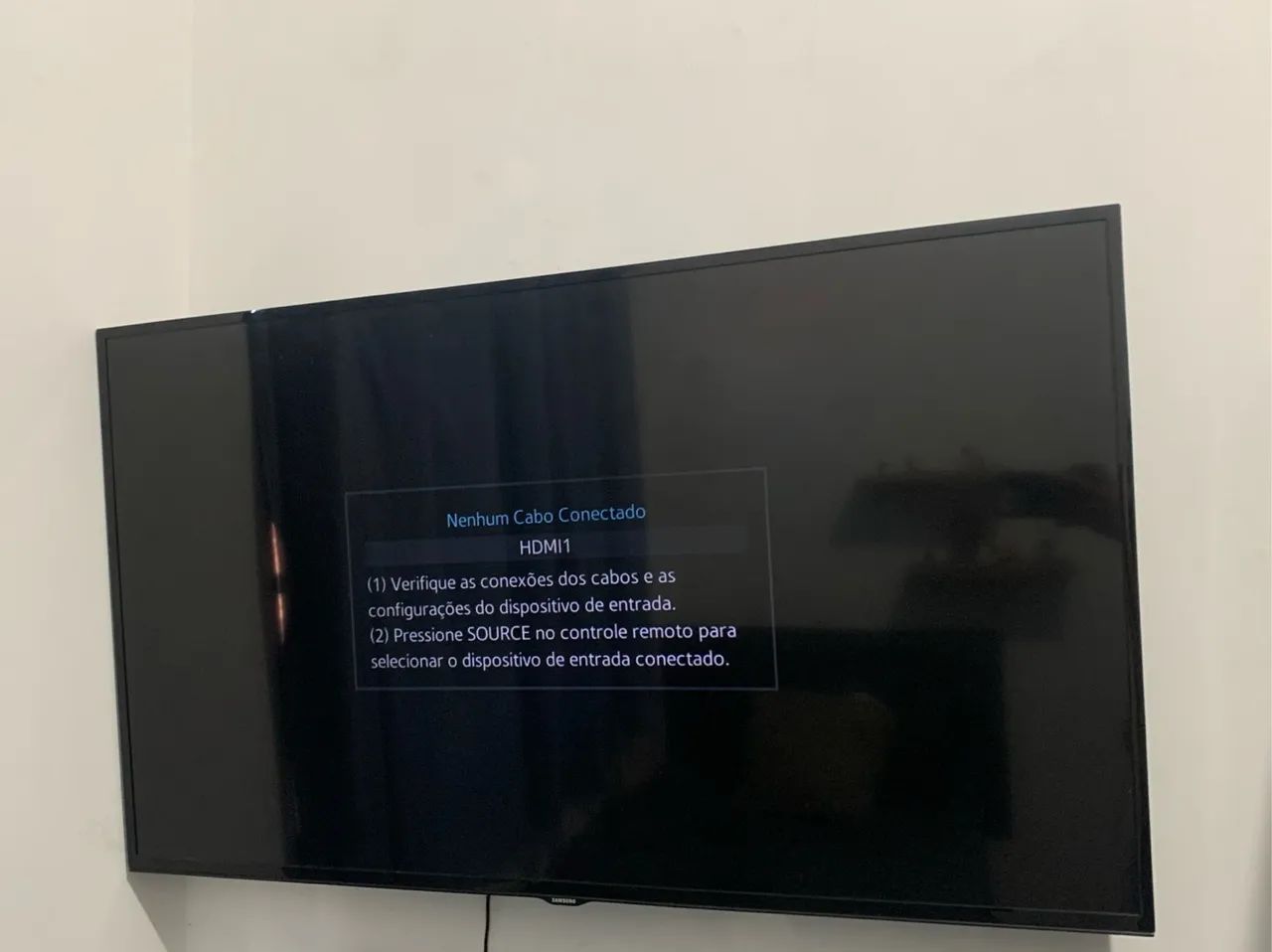 TV Samsung - HDMI1 - Sem sinal