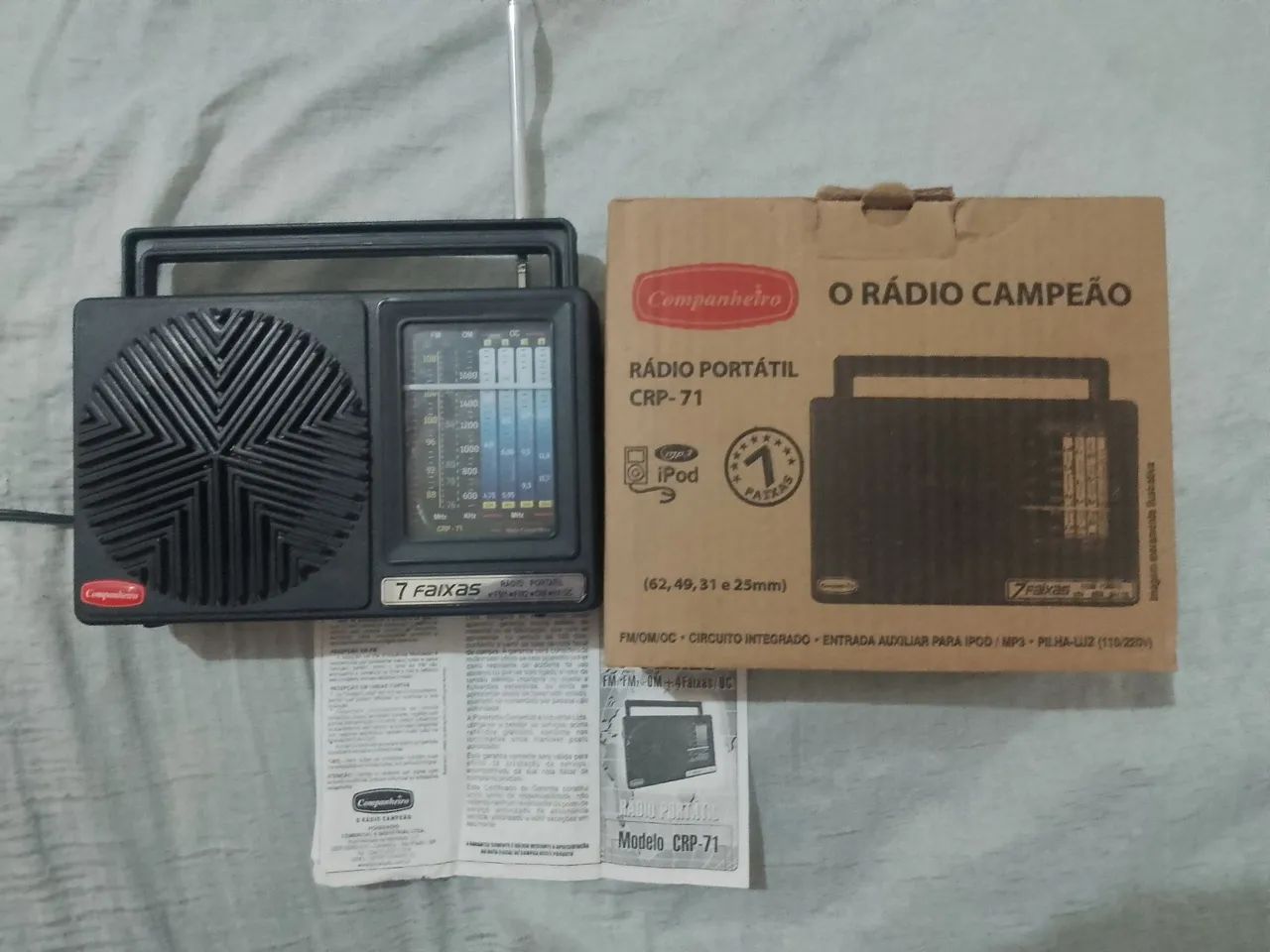 RÁDIO COMPANHEIRO 7 FAIXAS - NOVO - Foto 5