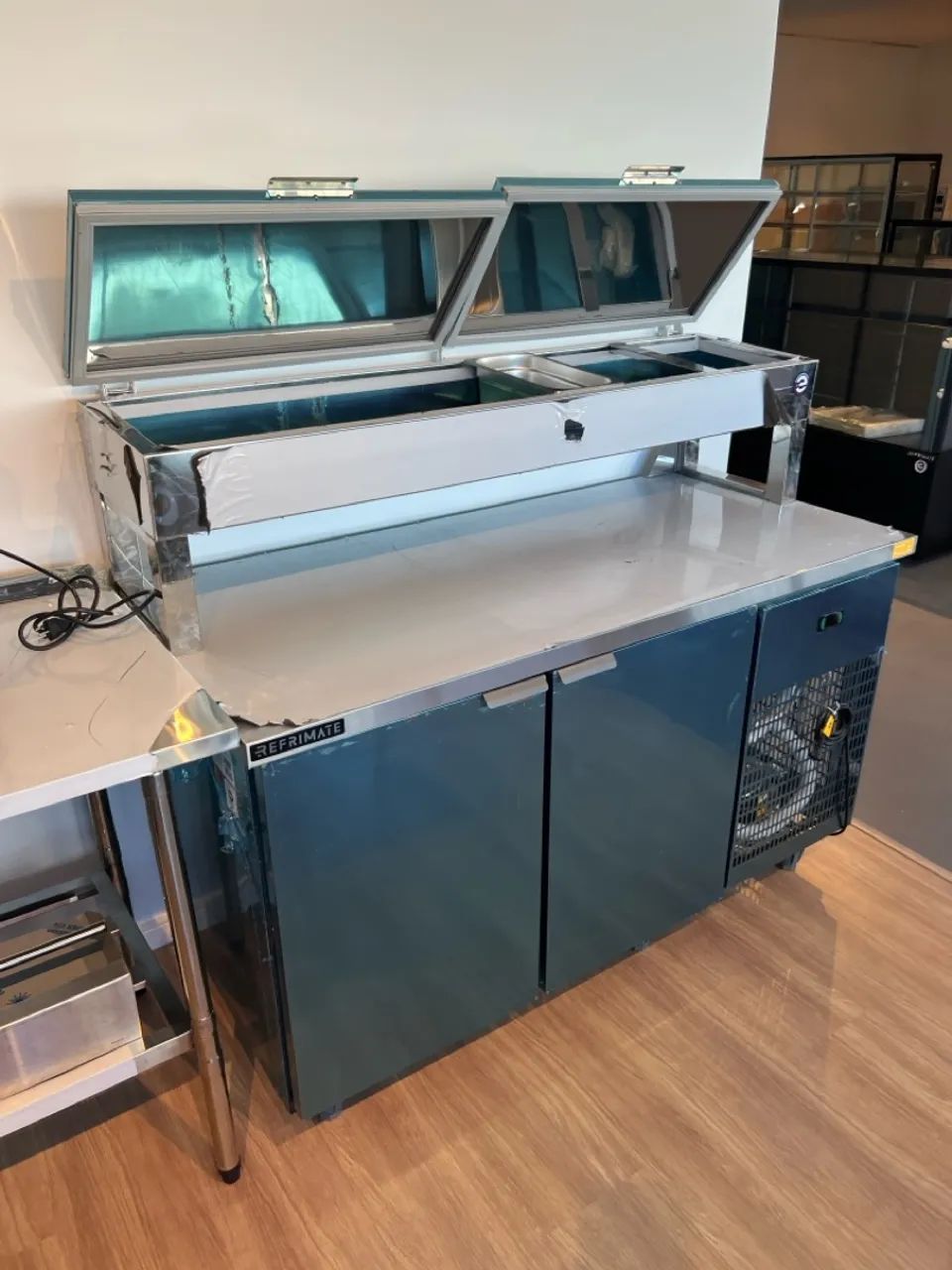 Condimentadora 1.50m total inox - pronta entrega 