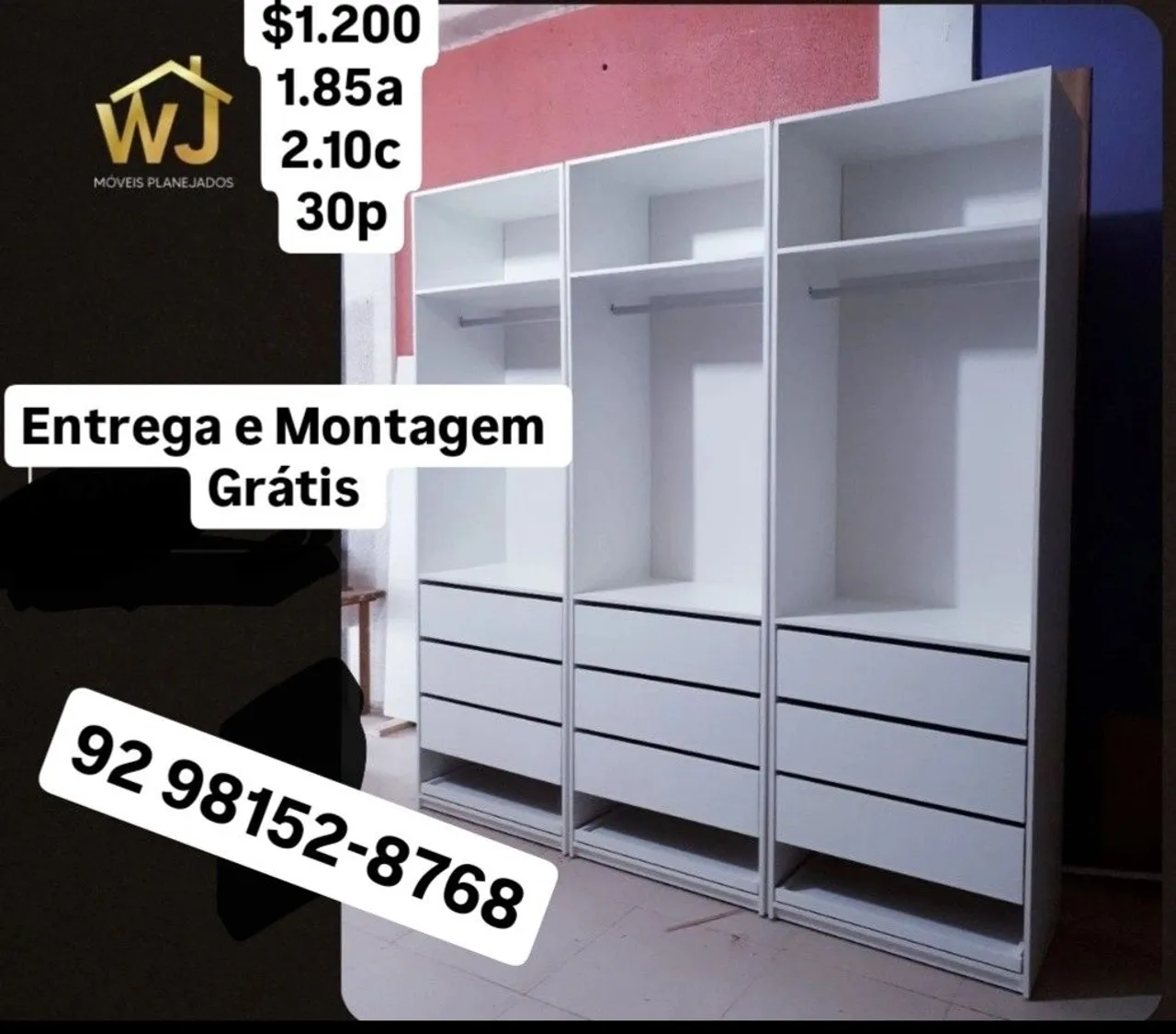 CLOSET 9 GAVETAS COM FUNDO