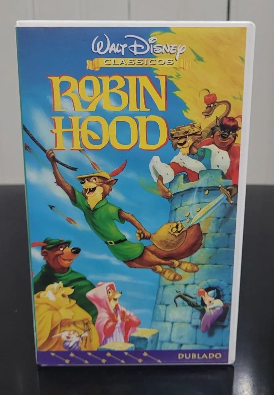 Antiga Fita VHS Animação Robin Hood Classicos Disney