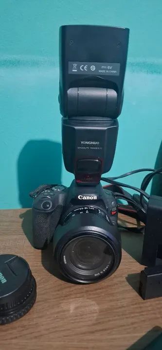 Câmera Canon DSLR com Flash e Acessórios - Foto 5