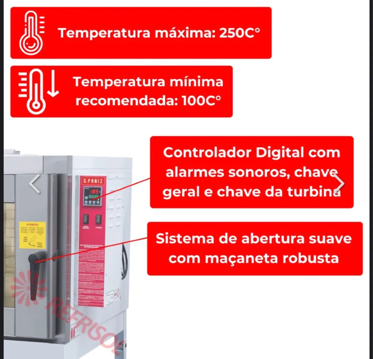 Forno elétrico G.Paniz com Controlador Digital
