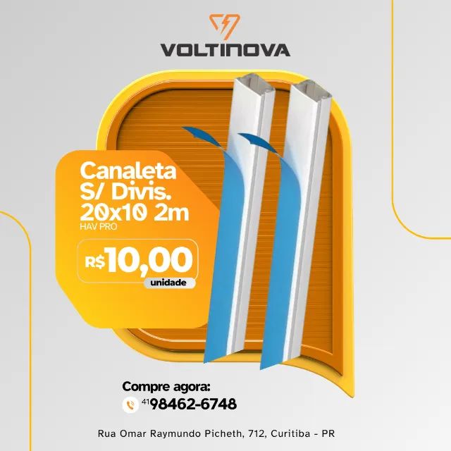 A Canaleta 20x10 2m sem divisória