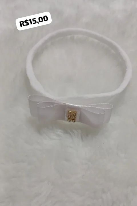 Faixa de cabelo infantil com laço de borboleta - Foto 6