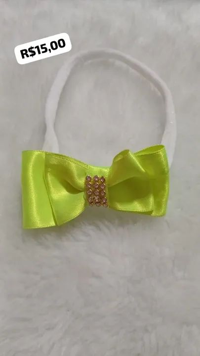 Faixa de cabelo infantil com laço de borboleta - Foto 5