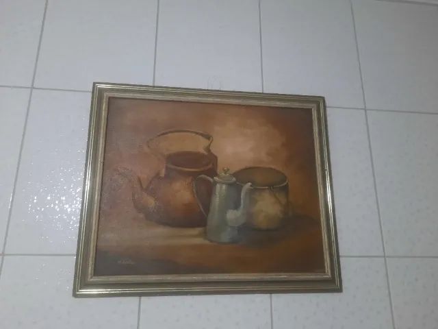 Lote com 5 pinturas - óleo sobre telas  - Foto 3