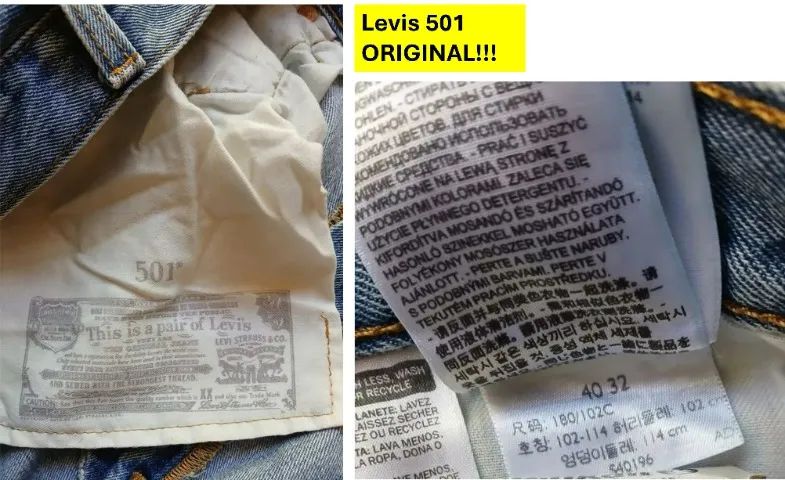 Calça Levis 501 ORIGINAL masculina - jeans azul clássico - Foto 3