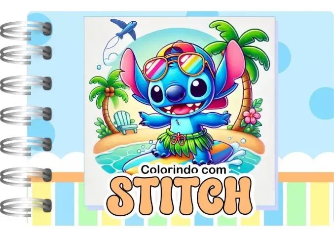 Livro De Colorir Lilo & Stitch Desenhos Lindos E Capa Dura - Foto 2