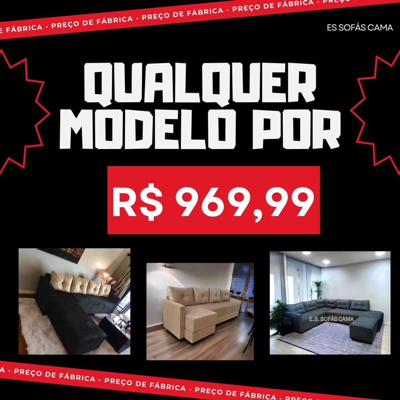 Sofás dupla utilidade - QUALQUER MODELO POR R$ 969,99