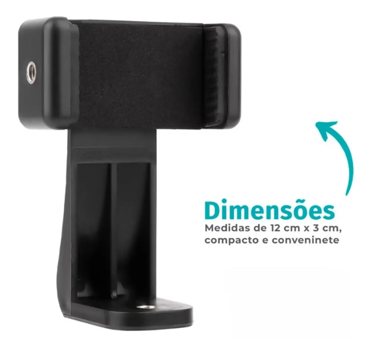 Suporte para Celular Giratório para tripé com rotação 360° - Foto 3
