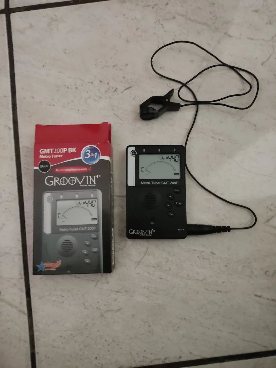 Afinador de Violão Groovin gmt200p 3 em 1 completo  - Foto 3