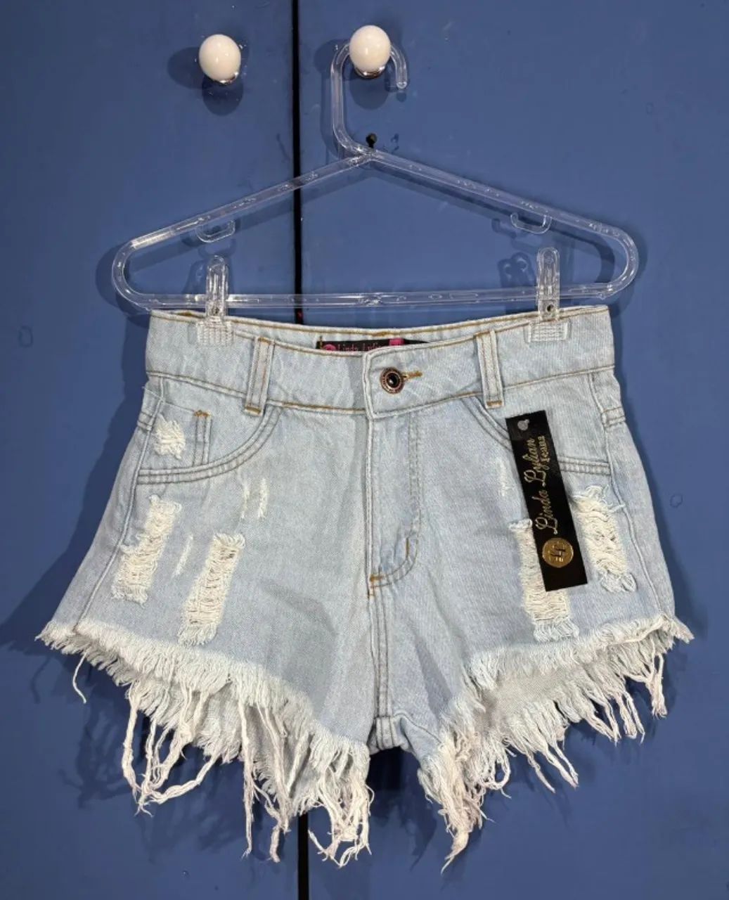Short Jeans Claro Destroyed - 38