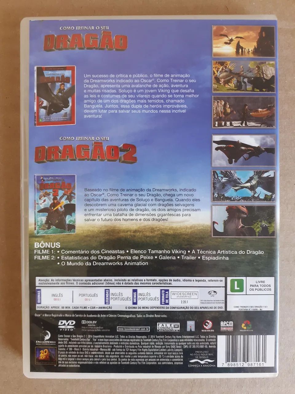 DVDs Como Treinar o Seu Dragão 1 e 2 - Foto 2