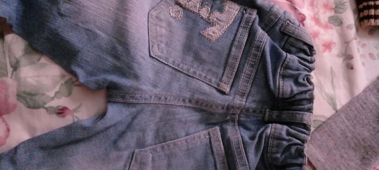 Blusa colete e calça jeans tamanho 2 - Foto 3