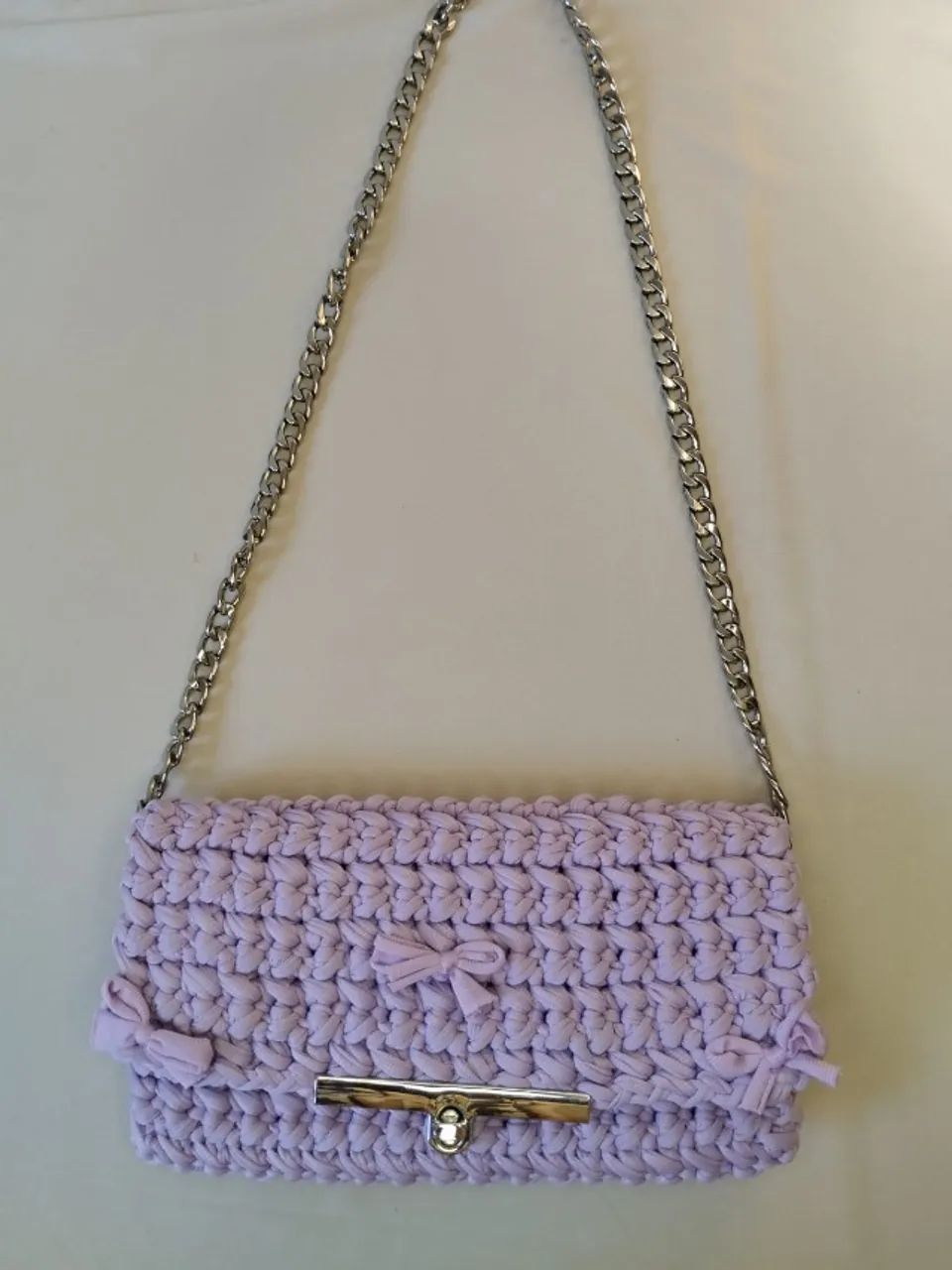 Bolsa de Festa - Lilás com lacinho - NOVA - Foto 2