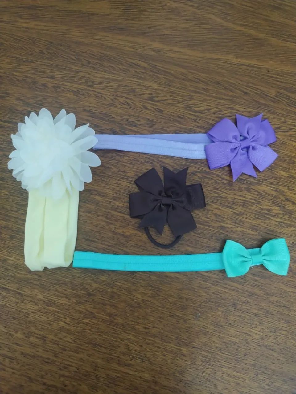 Conjunto De 4 Laços Coloridos Para Bebês
