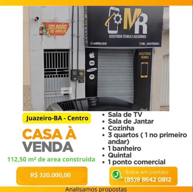 Vende-se Casa no centro de Juazeiro-BA