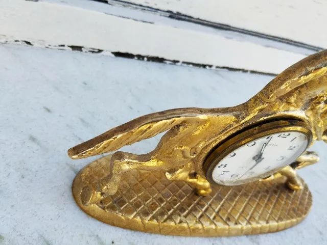 relógio de mesa de bronze alemão - Foto 4
