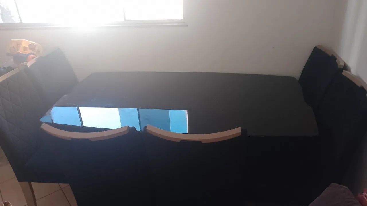 Mesa de vidro  6 cadeiras  - Foto 3