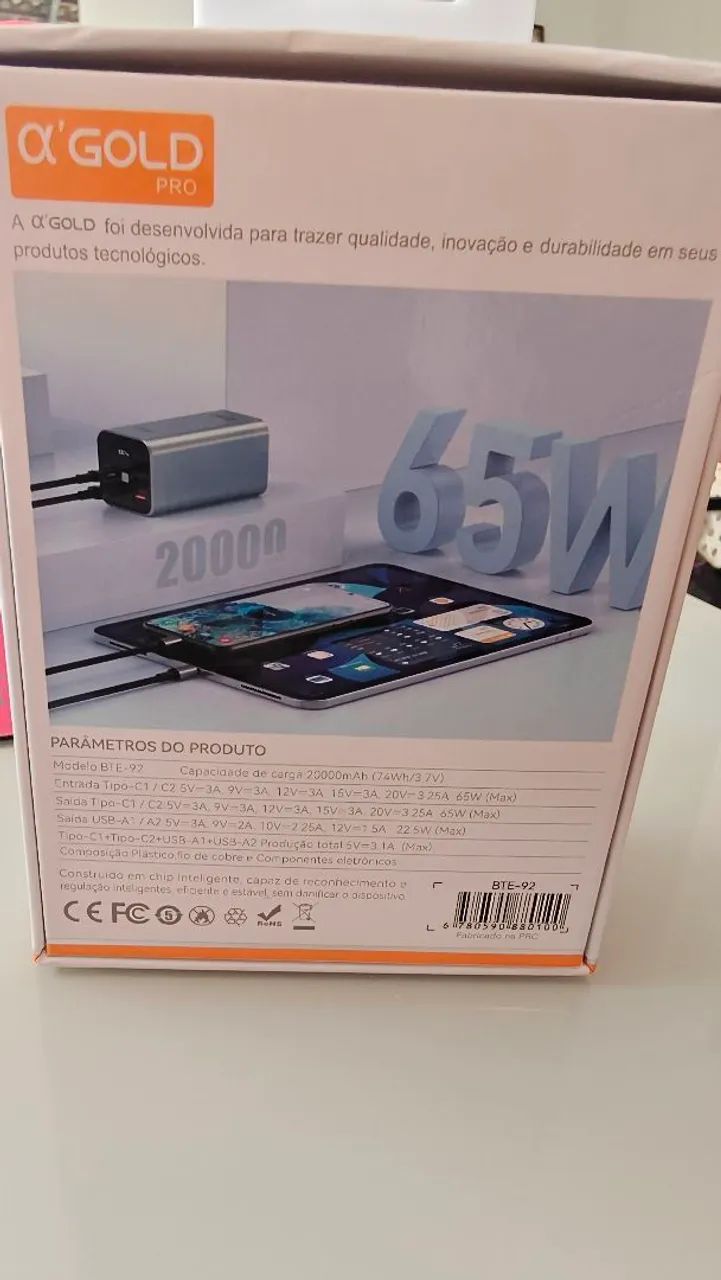 Power Bank 20000 Man 65w  - Foto 2