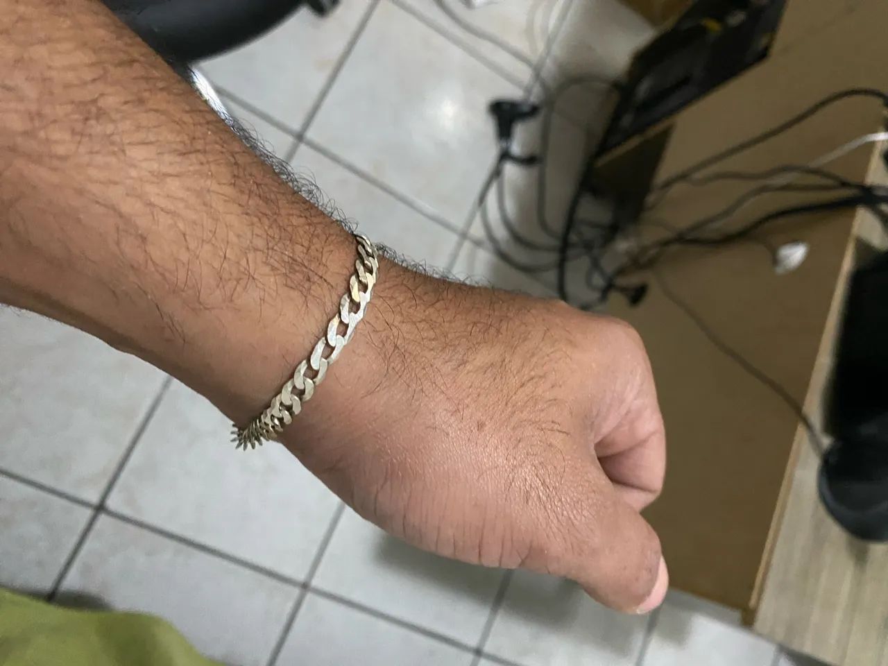 Pulseira de Prata Escama de peixe 1x1 925