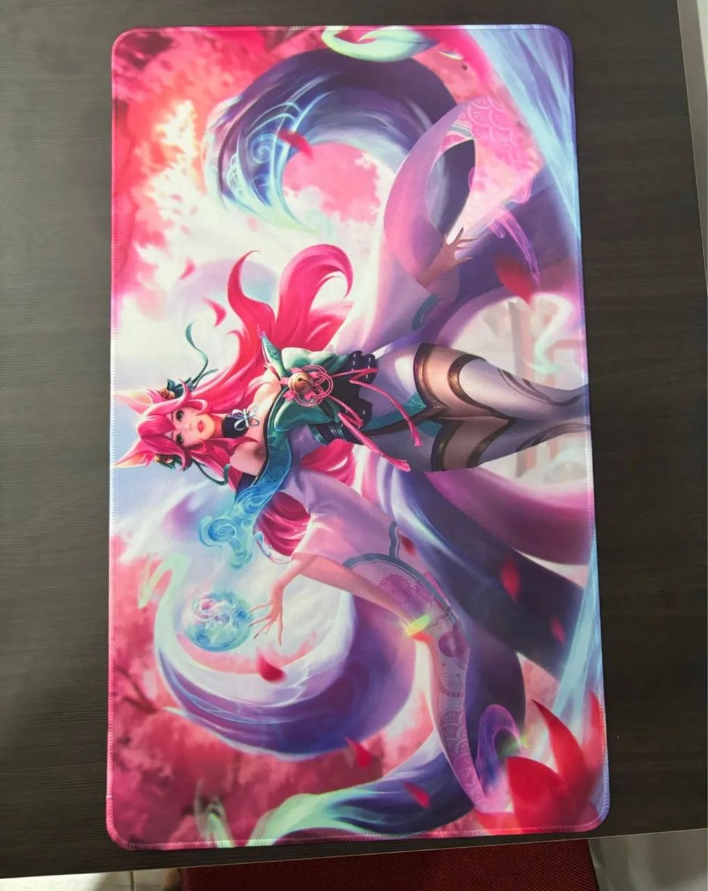 playmat ahri lol riftbound tcg importado novo em folha