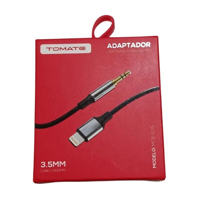 Cabo Auxiliar Lightning para P2 1m Tomate - Foto 4