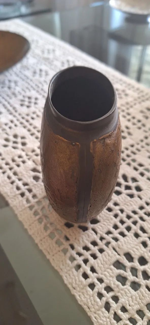 Vaso latão pequeno antigo - Foto 4