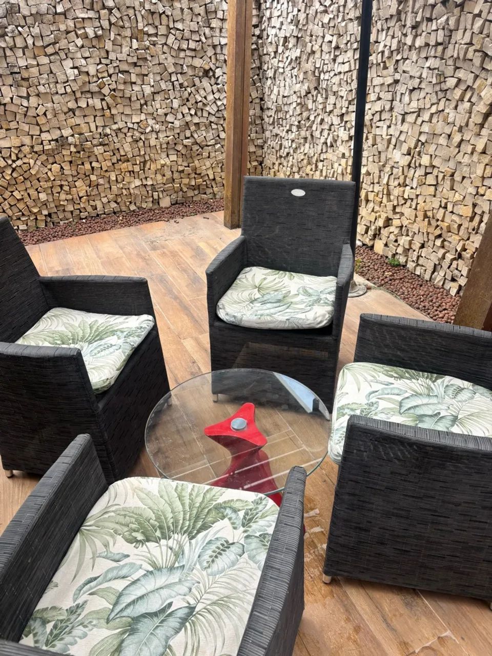 Conjunto de centro e cadeiras de terraço  - Foto 4
