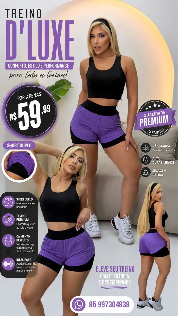Conj short duplo