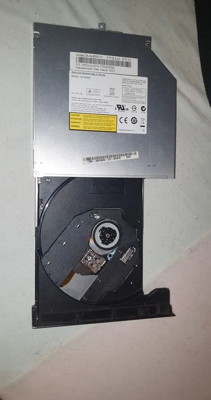 Gravador de DVD/CD para Notebook (Modelo DS-8A8SH) - Original e Conservado - Foto 2