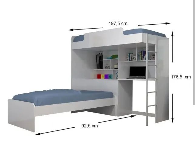 Cama beliche com escrivaninha - Foto 4