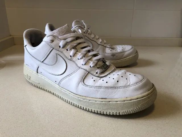 Tênis Nike Air Force 1 One '07 Low Triple White 44br (12 Us)