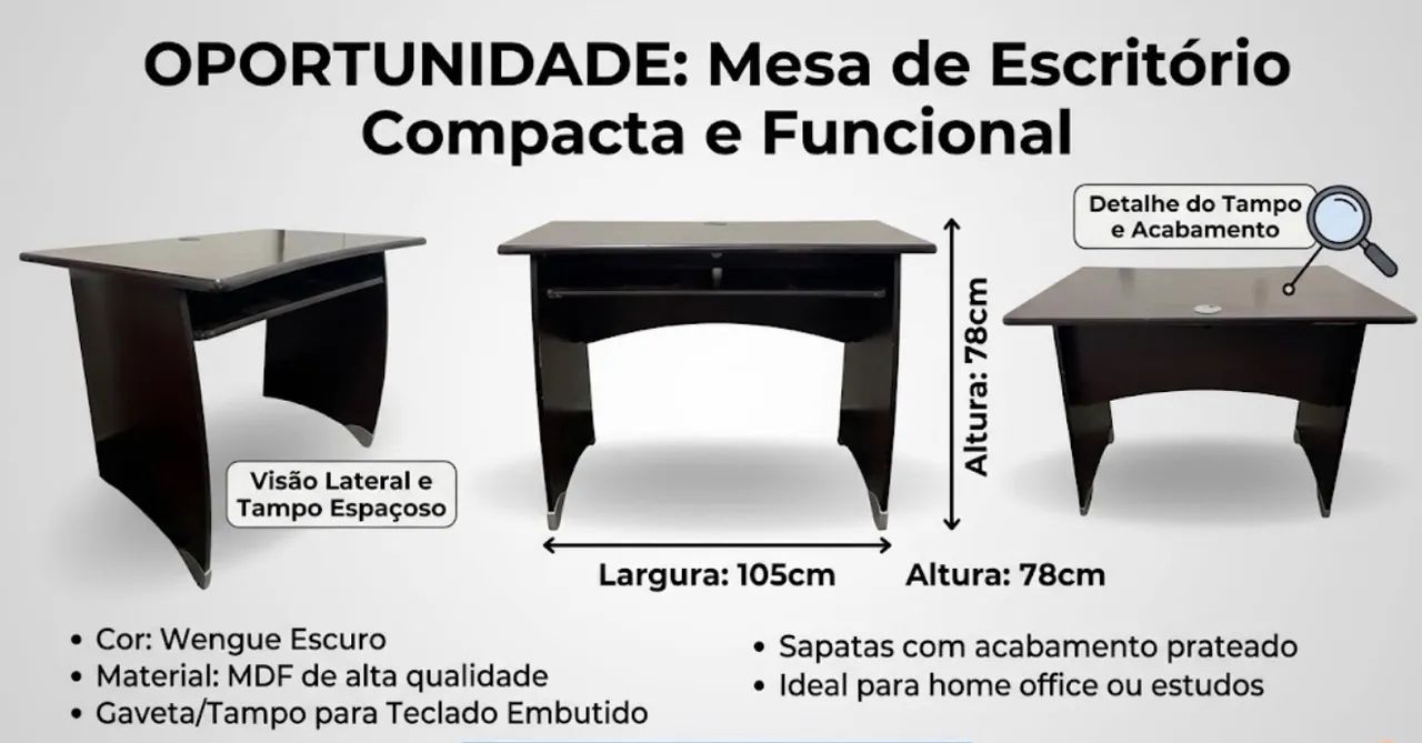 Escrivaninha/Mesa de Estudos e Escritório