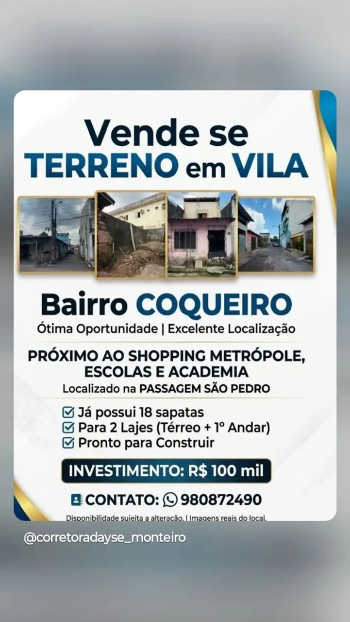 Terreno no Coqueiro 