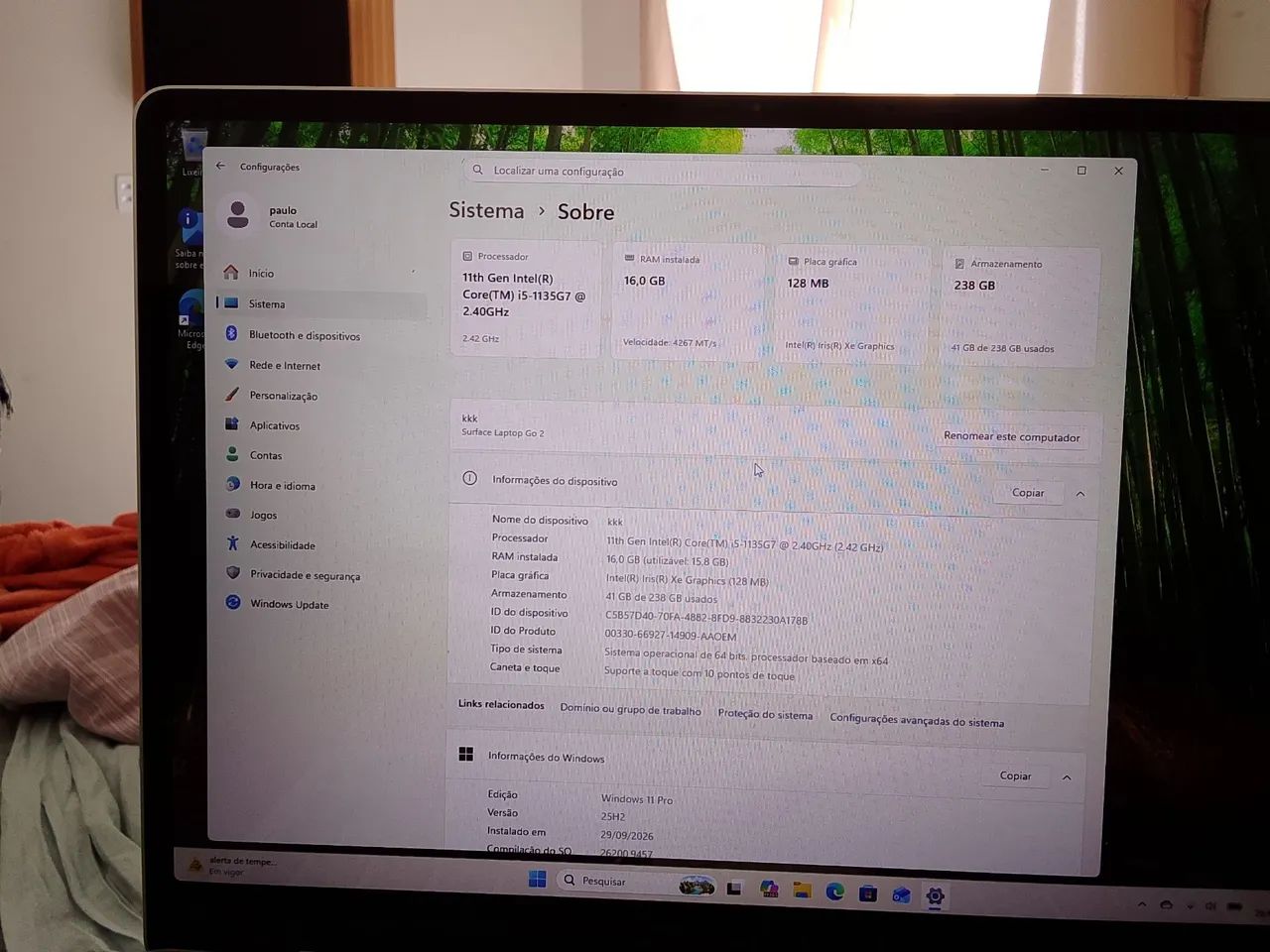 Notebook Surface touchscreen i5 11? 16GB 256SSD - Foto 4