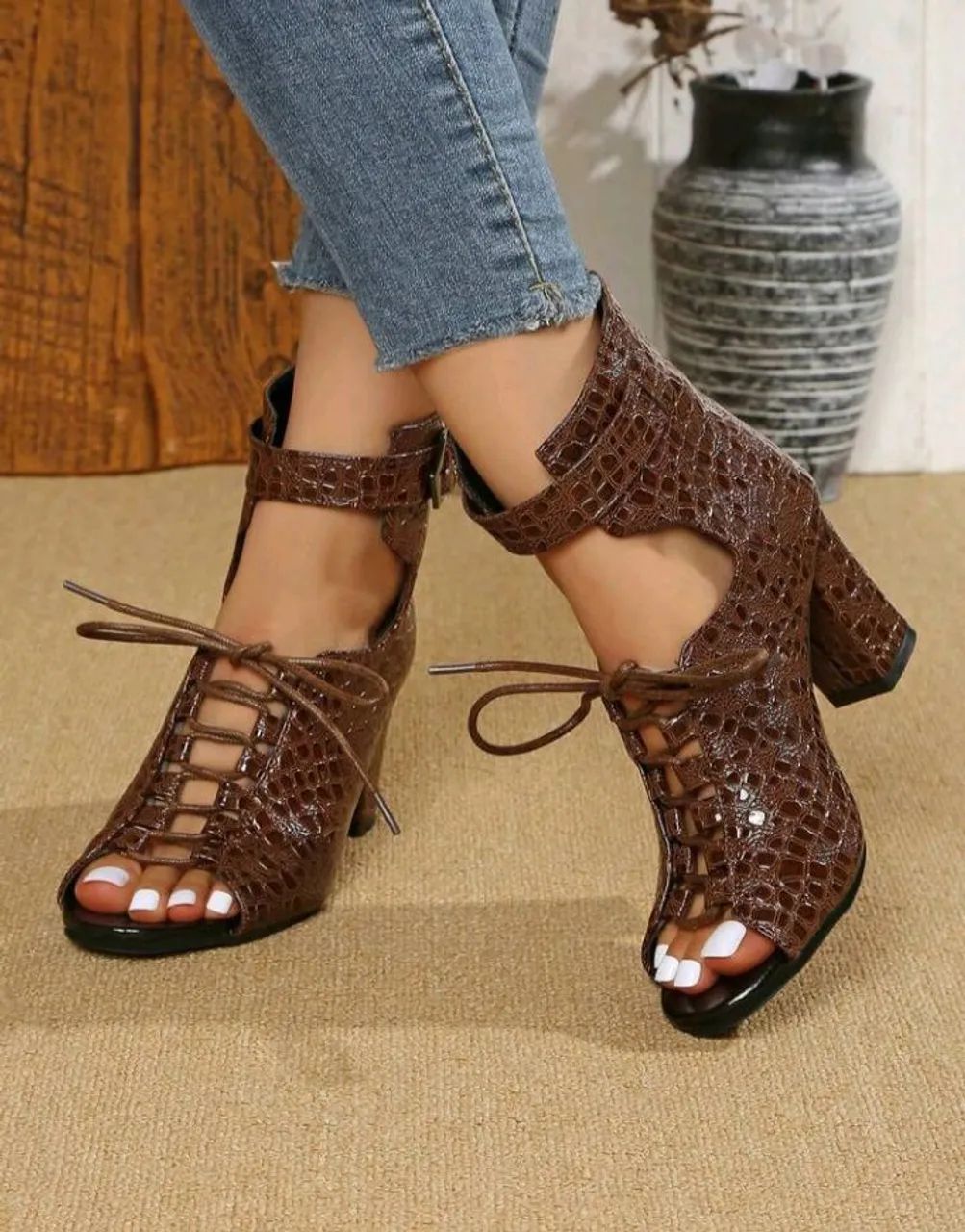 Bota sandália feminina  - Foto 3