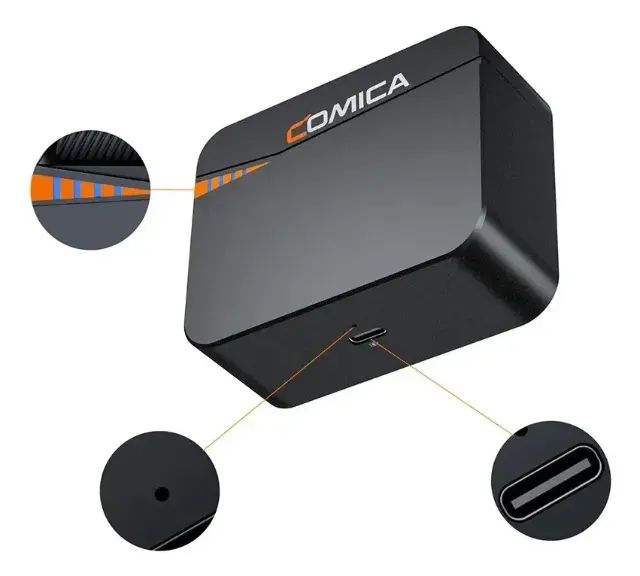 Comica Vimo C3 Microfone Lapela Sem fio Profissional Dual-channel - Foto 3