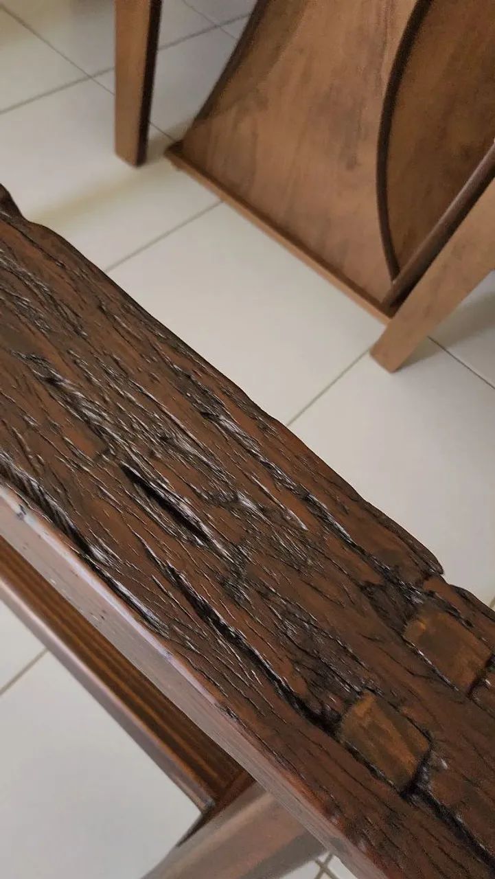 Banco rústico de madeira. - Foto 4