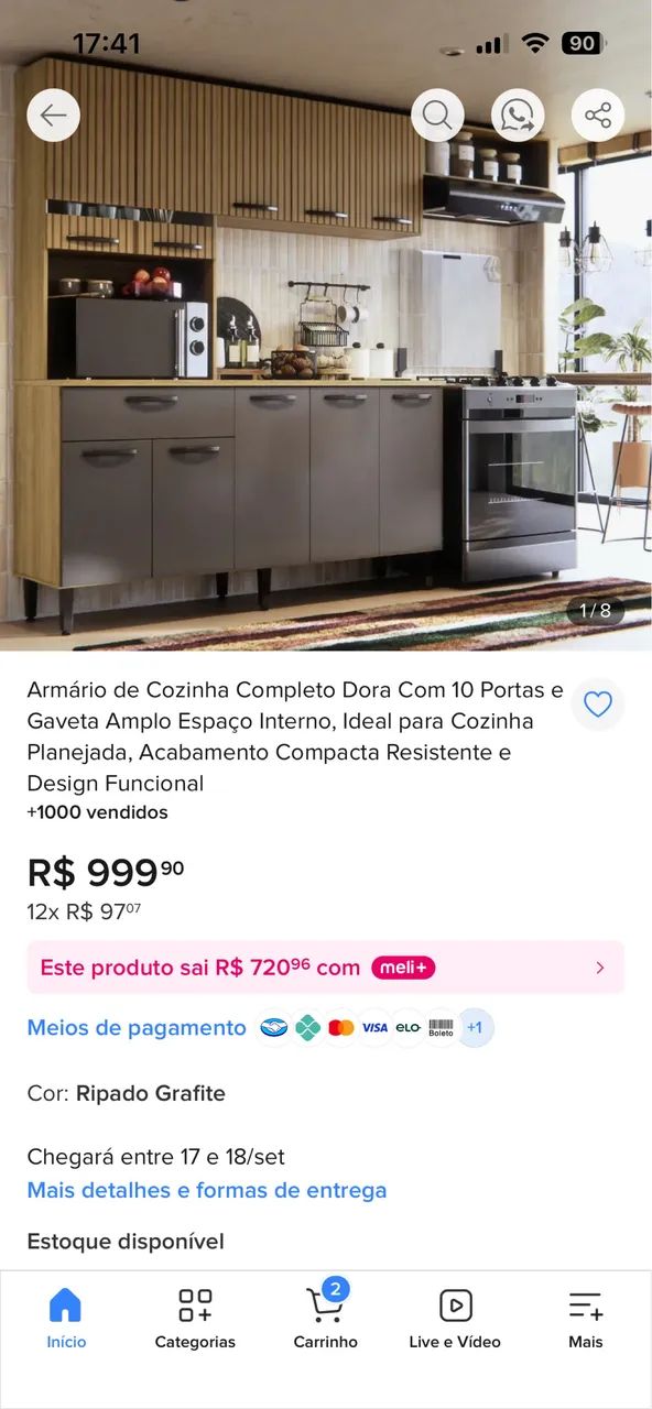 Armário novo sem uso 
