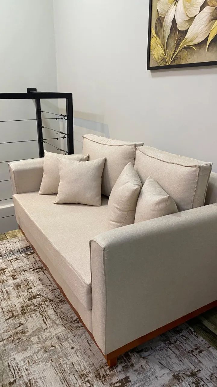 Conjunto de Sofá 3 lugares e duas Poltronas