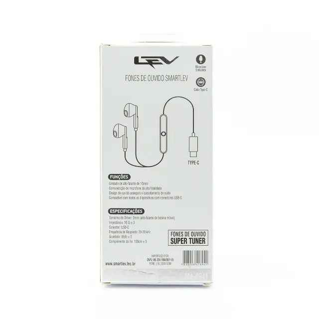 Fone De Ouvido In-ear Smartlev Super Tuner Tipo C Microfone - Foto 5