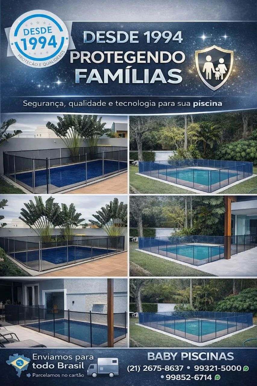 Cerca para Piscina Removível em Alumínio | Segurança Total | Entrega para Todo Brasil