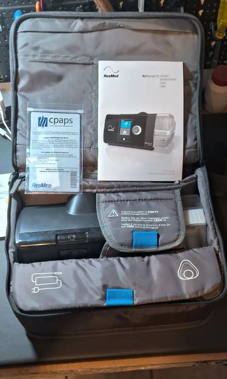 CPAP Automático AirSense S10 AutoSet Umidificador + Máscara Philips DreamWear