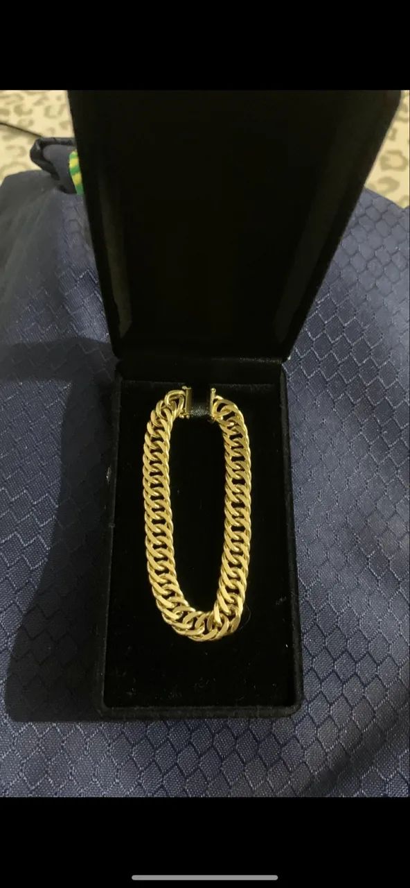 pulseira grumet dupla 9mm,  18 cm,  moeda antiga  - Foto 2
